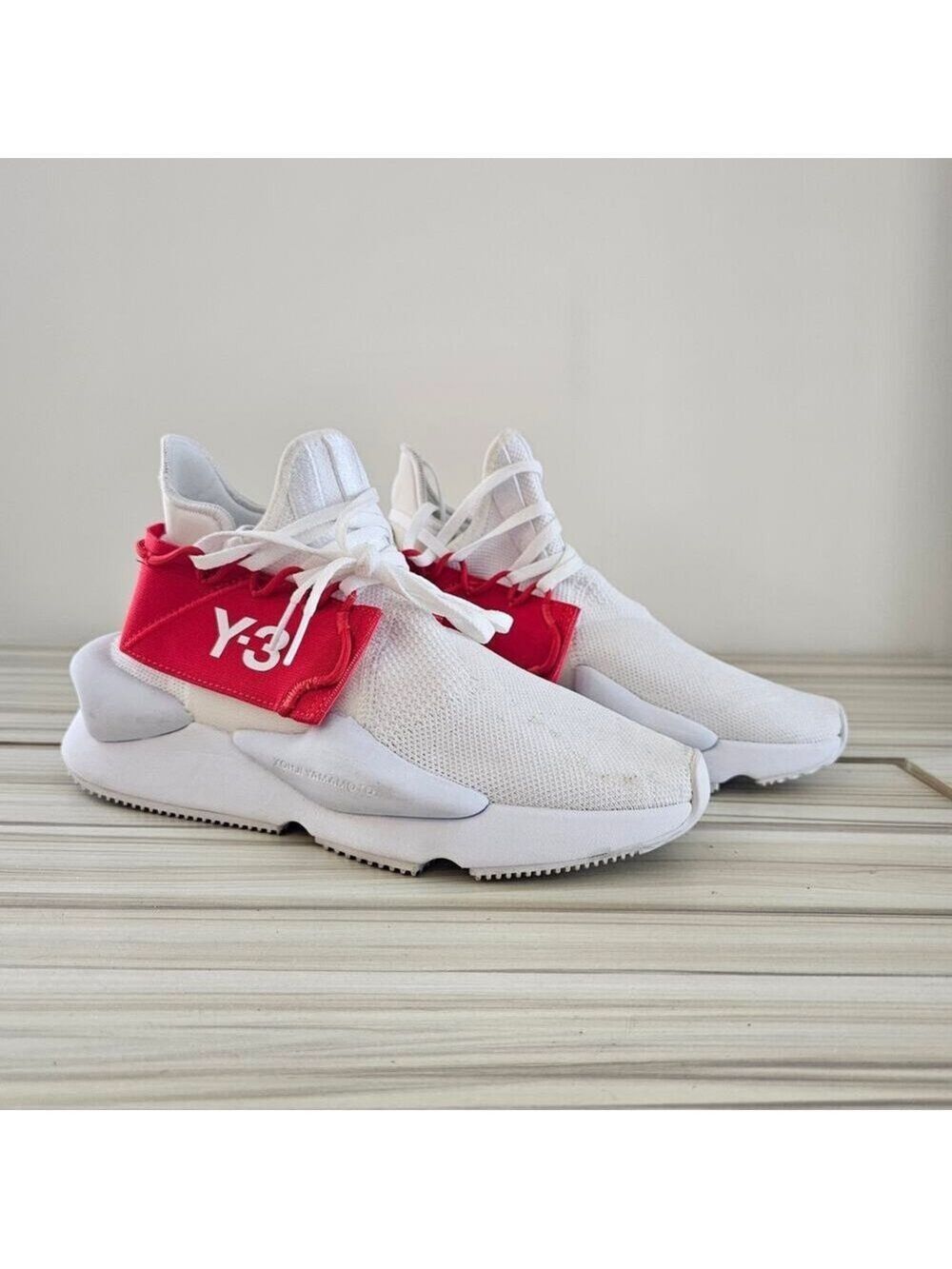 Adidas Y-3 Kaiwa Knit Cloud White Red Size 6